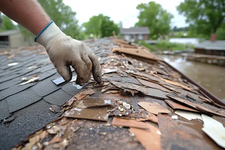 storm damage roof repair services in Emmet